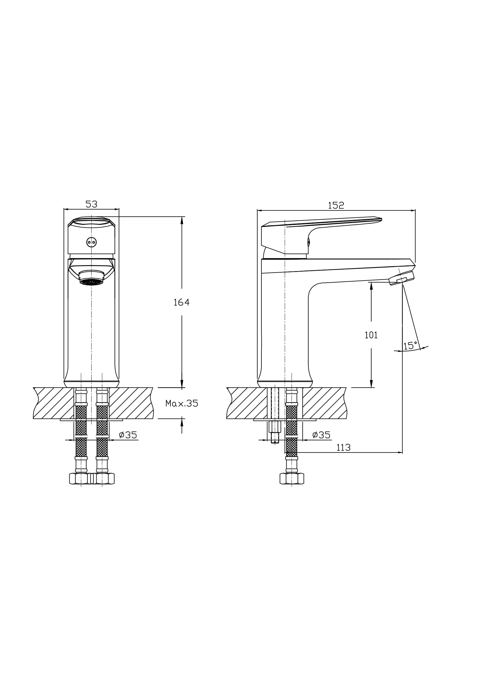 Смеситель для раковины Rush Devon DE7535-11