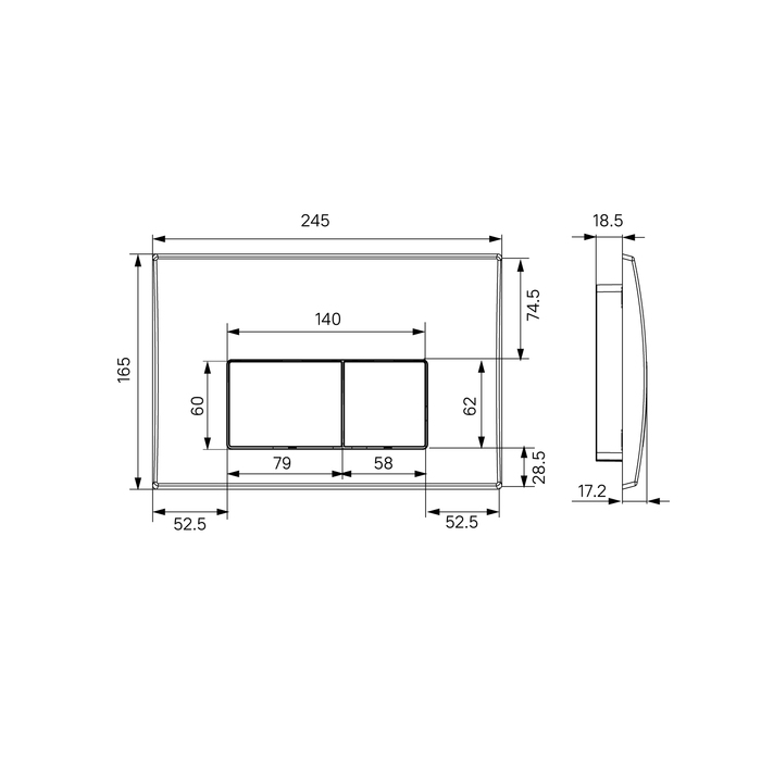 Кнопка смыва IDDIS Optima Home OPH10W0i77 глянцевый белый