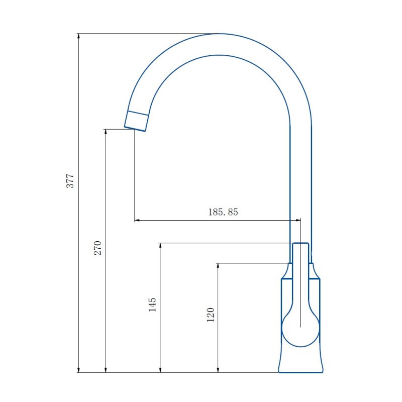 Смеситель для кухни Haiba HB70652-7 черный