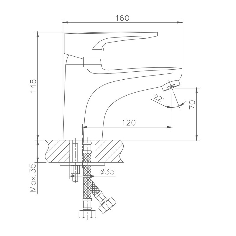 Смеситель для раковины Haiba HB68 HB1068