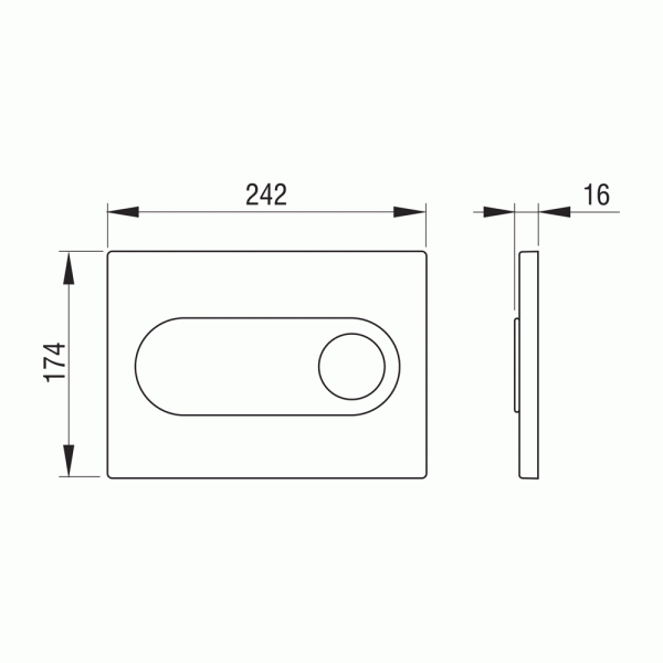 Кнопка смыва Pestan Fluenta Onyx 40006364 черная