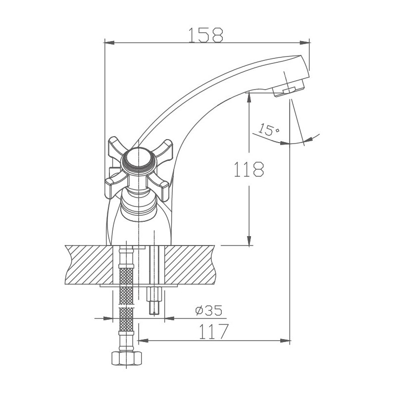 Смеситель для раковины Haiba HB24 HB1024