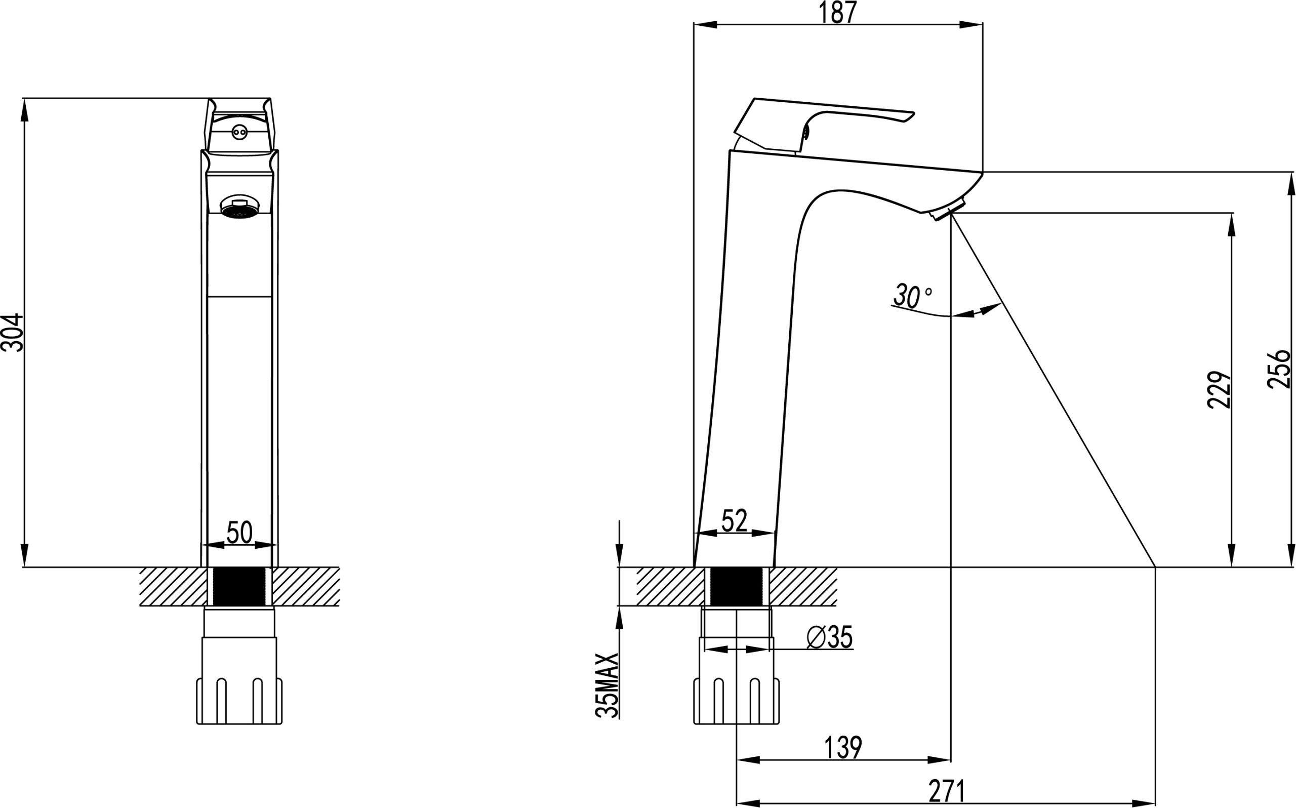 Смеситель для раковины Lemark Unit LM4509C