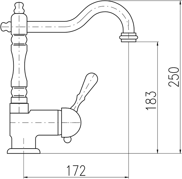 Смеситель для кухни Rav Slezak Labe L508.5/8SM бронза