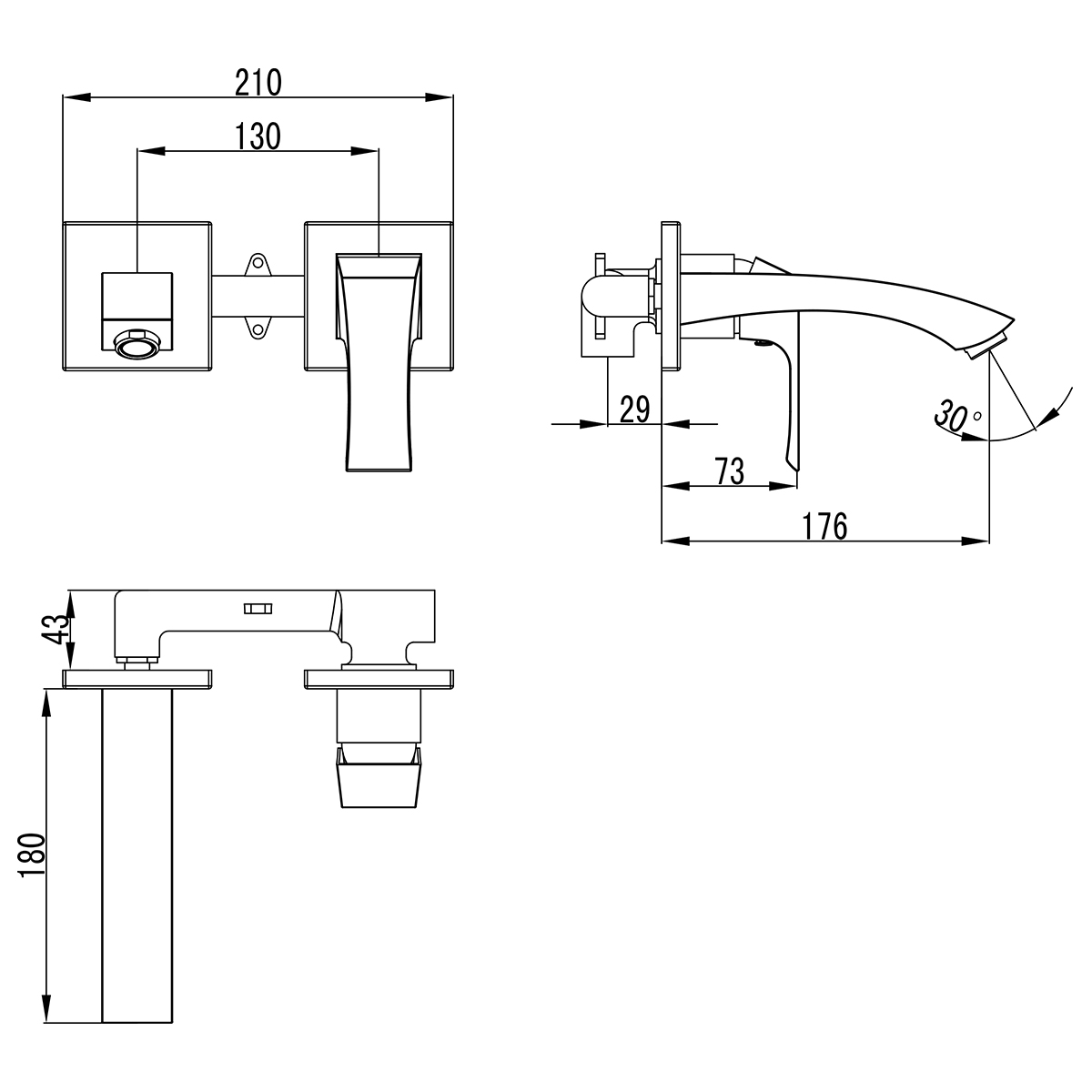 Смеситель для раковины Lemark Unit LM4526C С ВНУТРЕННЕЙ ЧАСТЬЮ