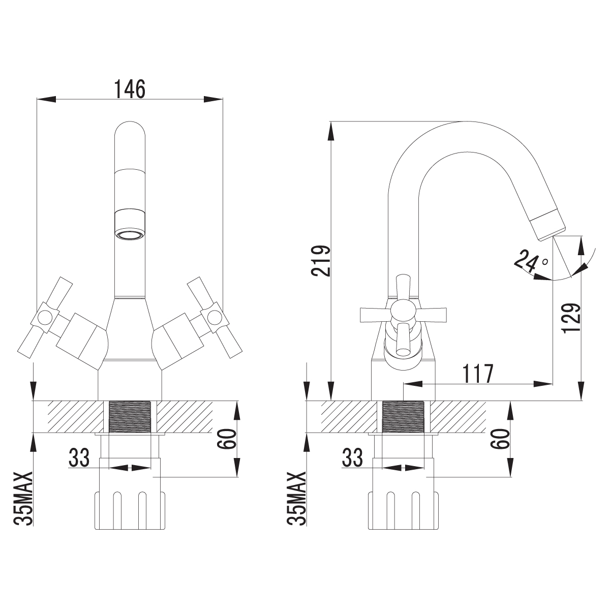 Смеситель для раковины Lemark Neo LM2207C