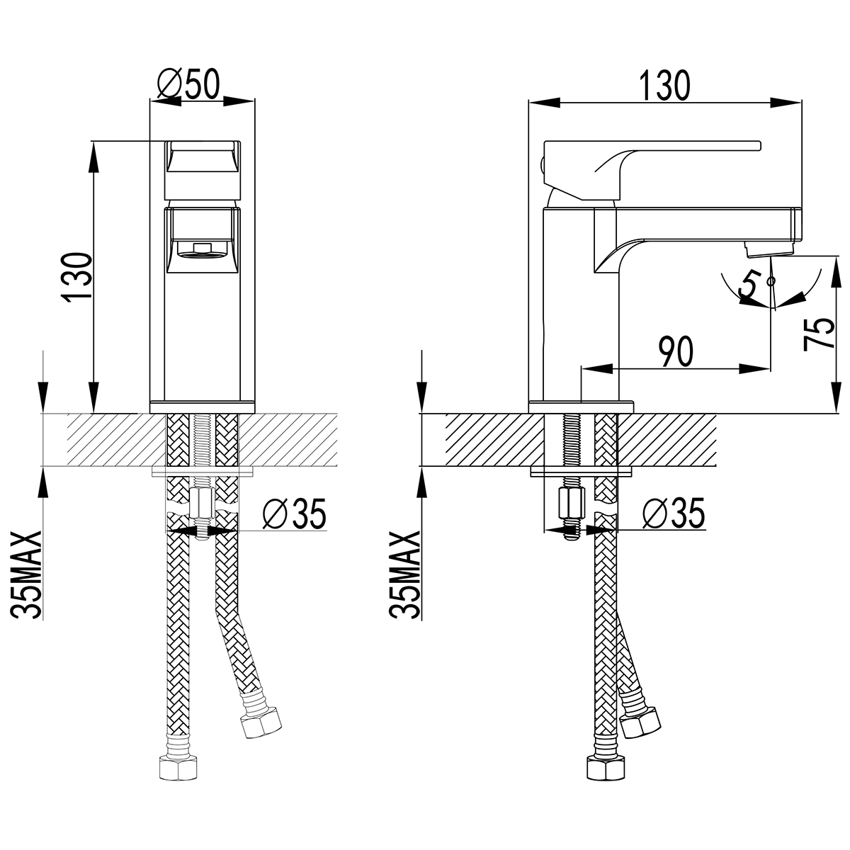 Смеситель для раковины Lemark plus Grace LM1506C