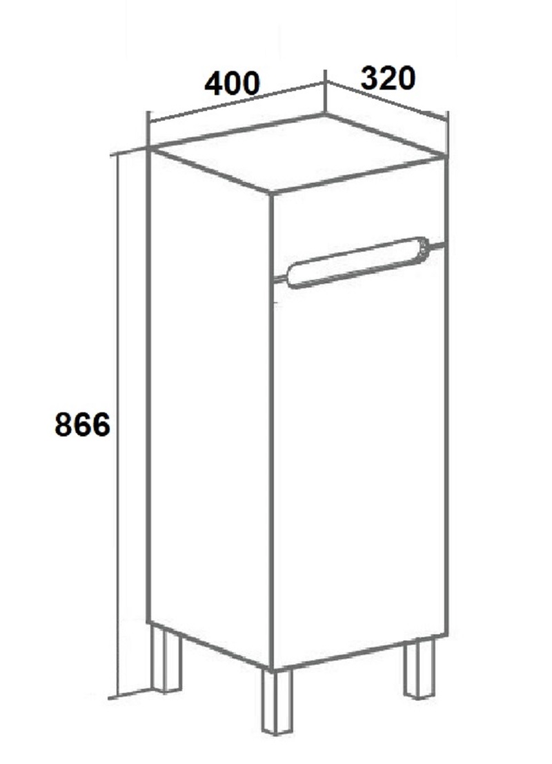 Тумба Runo Парма R, 40