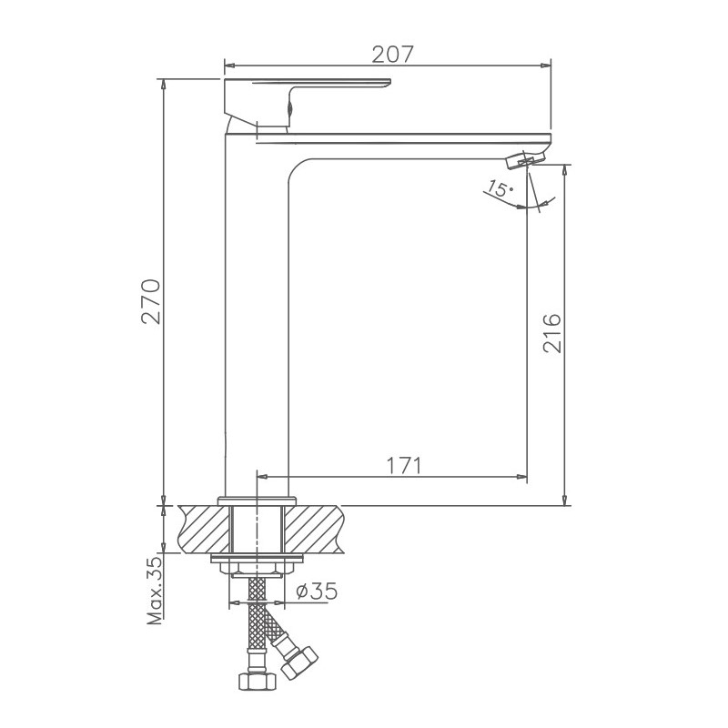 Смеситель для раковины Haiba HB11505-8