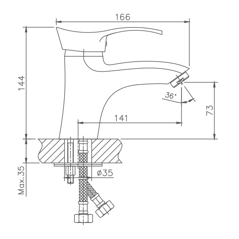 Смеситель для раковины Haiba HB01-1 HB1001-1