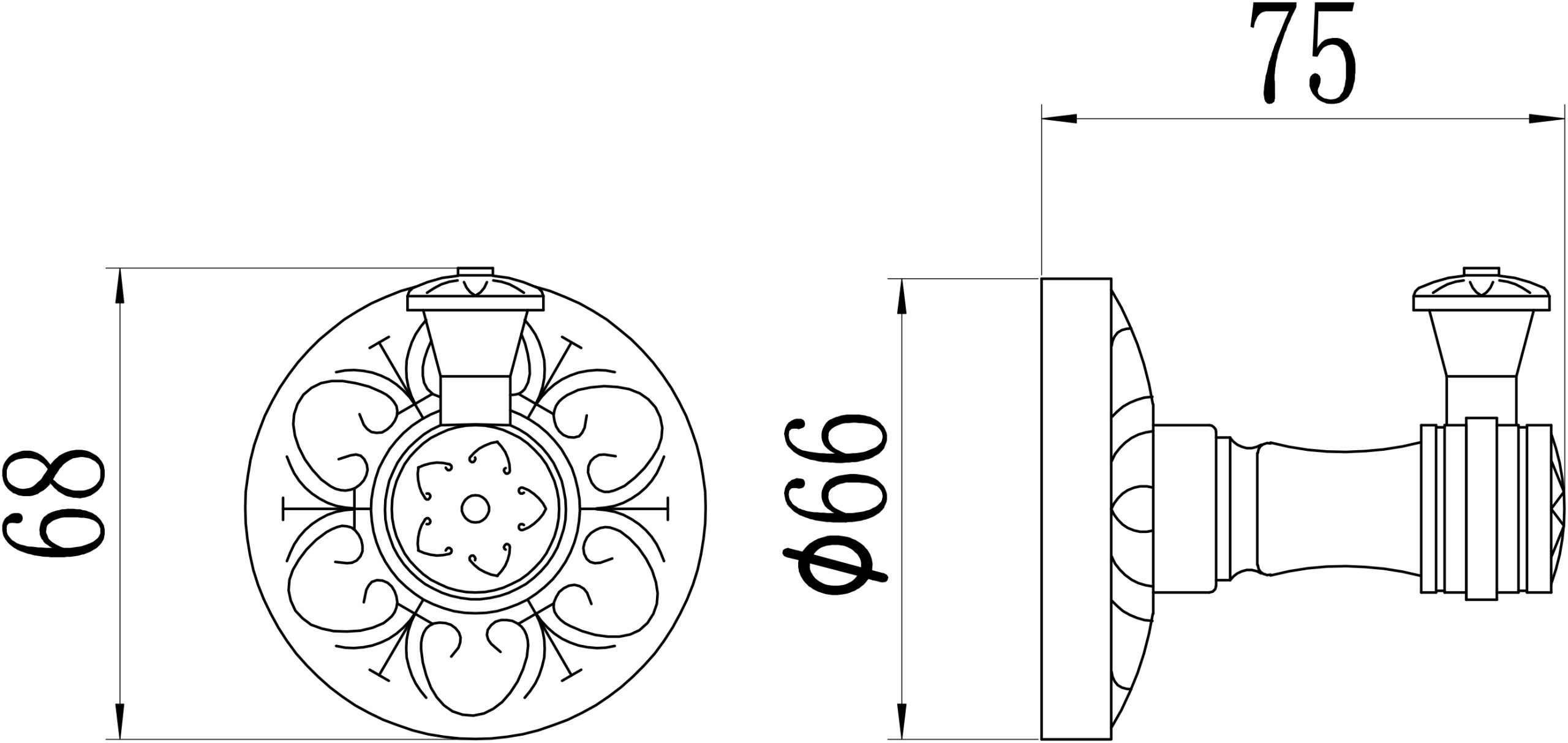 Крючок Savol 58 b S-005853C золото