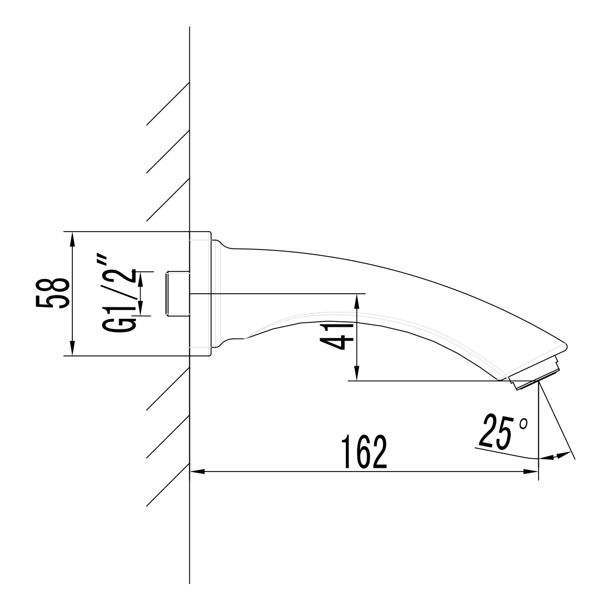 Излив Lemark LM3781BL для ванны, черный