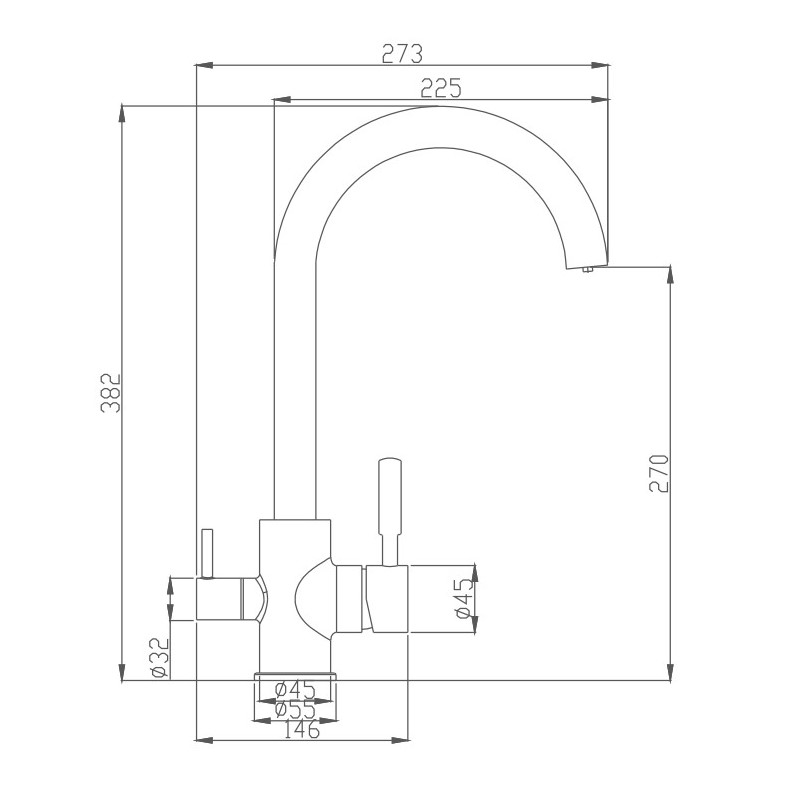 Смеситель для кухни Haiba HB76840