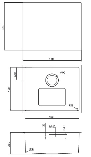 Мойка кухонная IDDIS Edifice EDI54B0i77