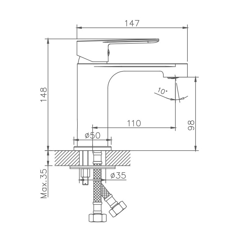 Смеситель для раковины Haiba HB557-8 HB10557-8