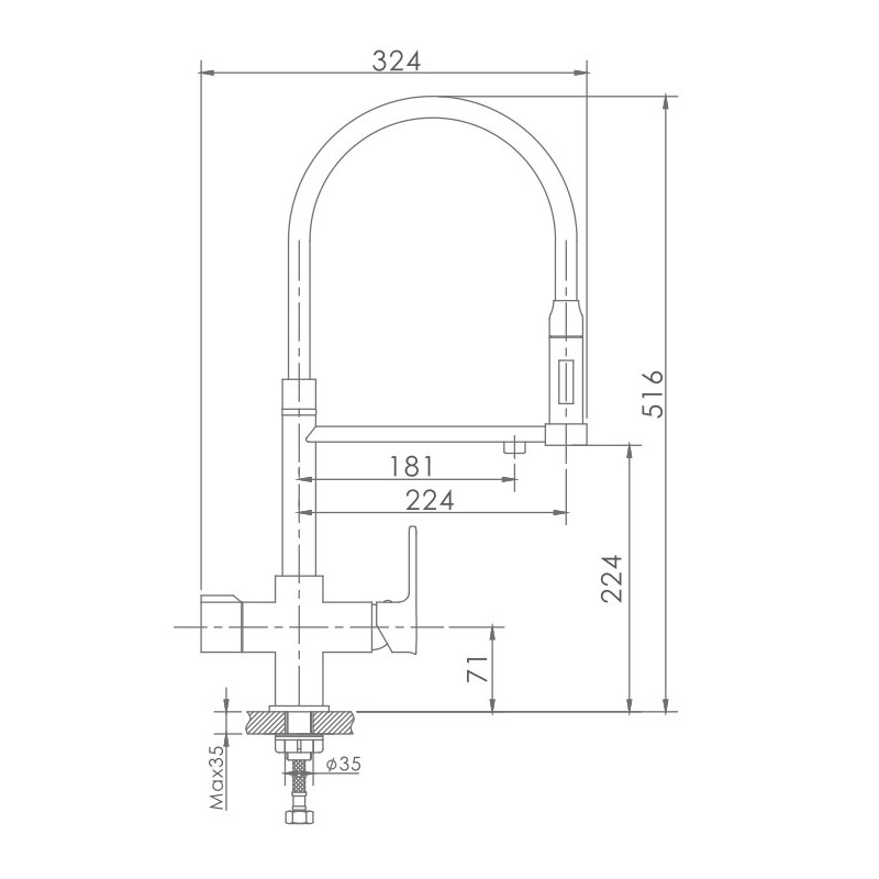 Смеситель для кухни Haiba HB854 HB76854