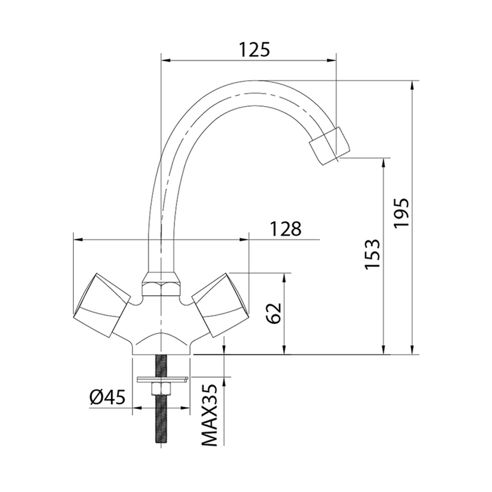 Смеситель для раковины Milardo Tring TRISB00M01