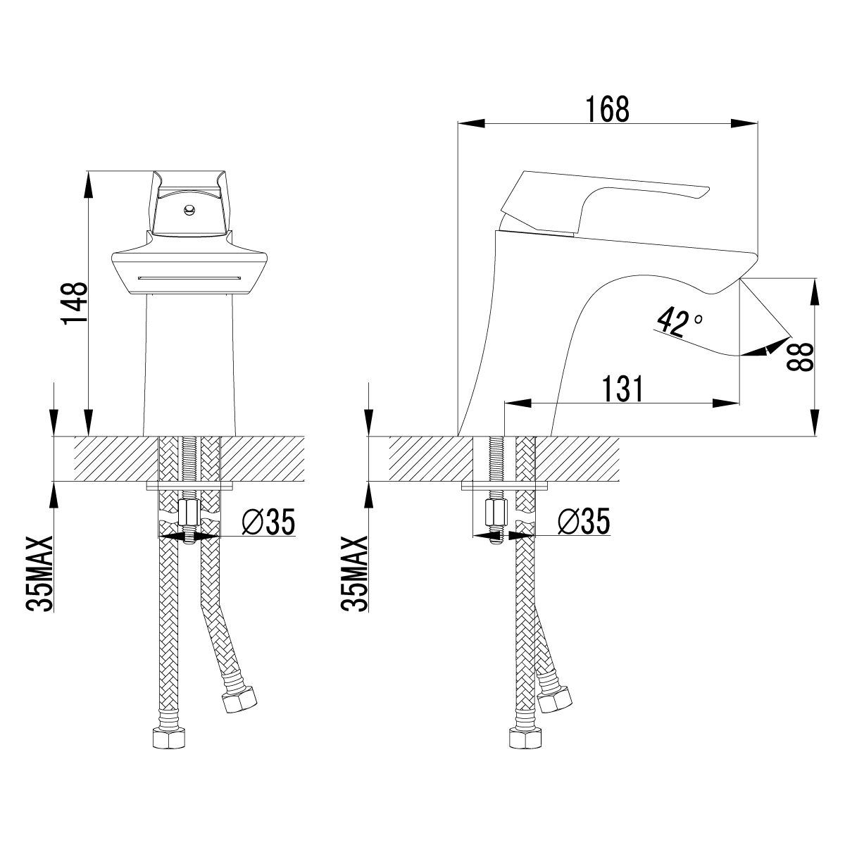 Смеситель для раковины Lemark Unit LM4546C