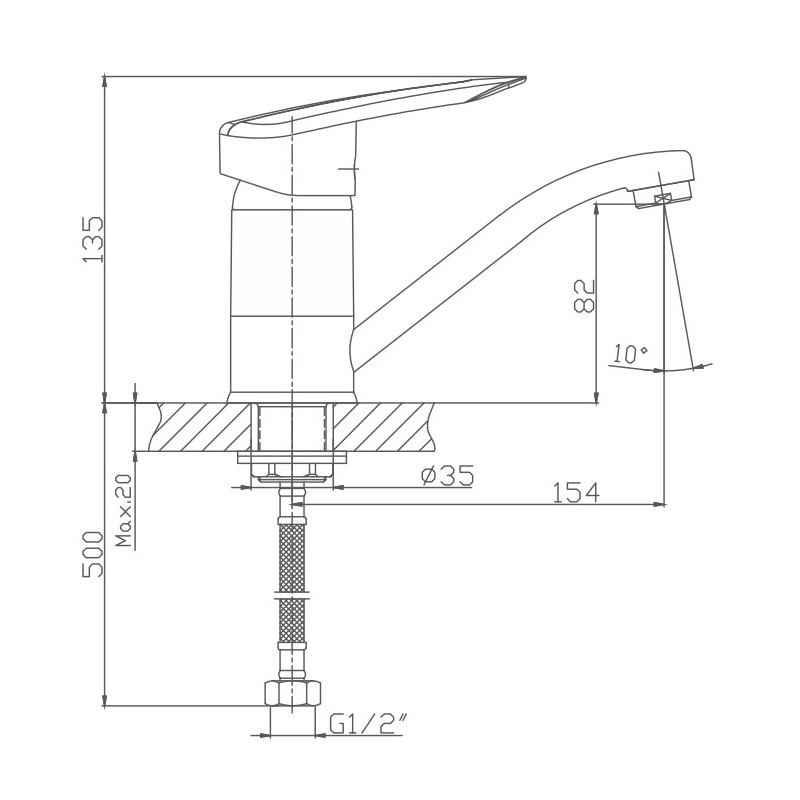 Смеситель для кухни Haiba HB07 HB4507-2