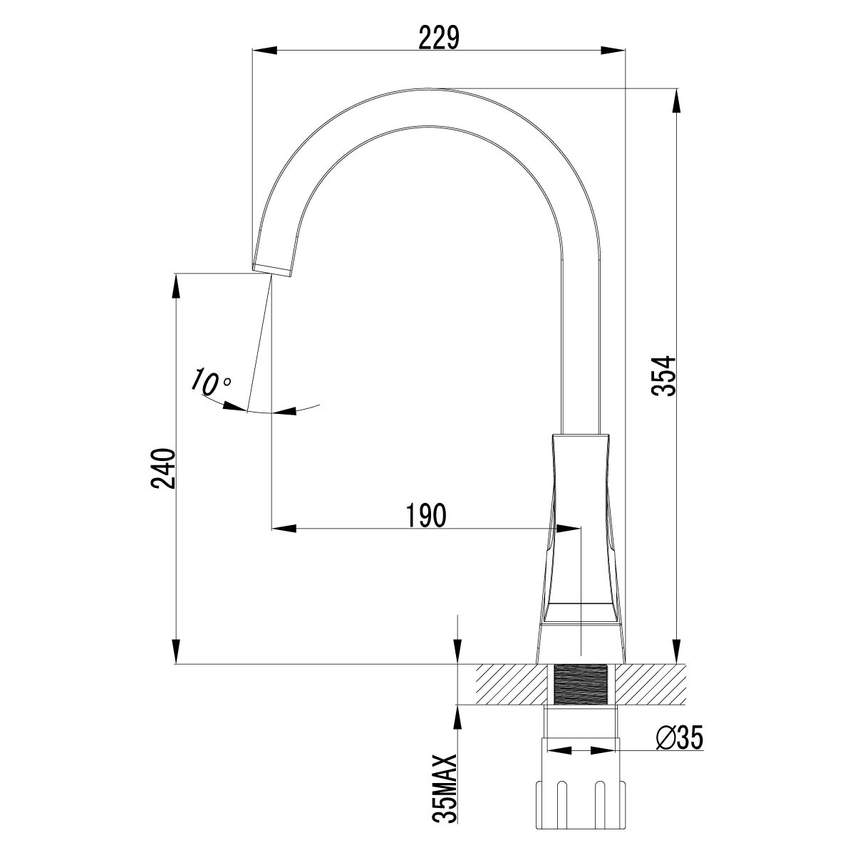 Смеситель для кухни Lemark Unit LM4555C