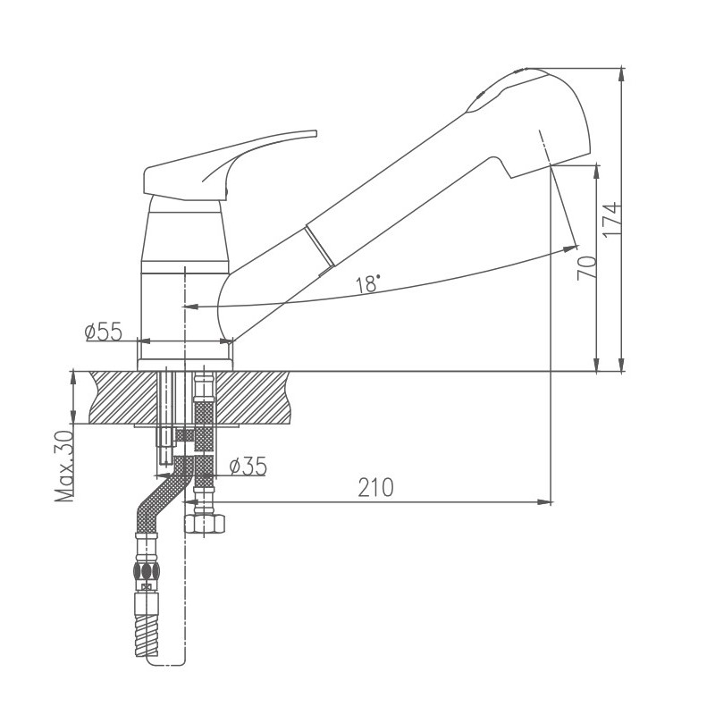 Смеситель для кухни Haiba HB13 HB6013