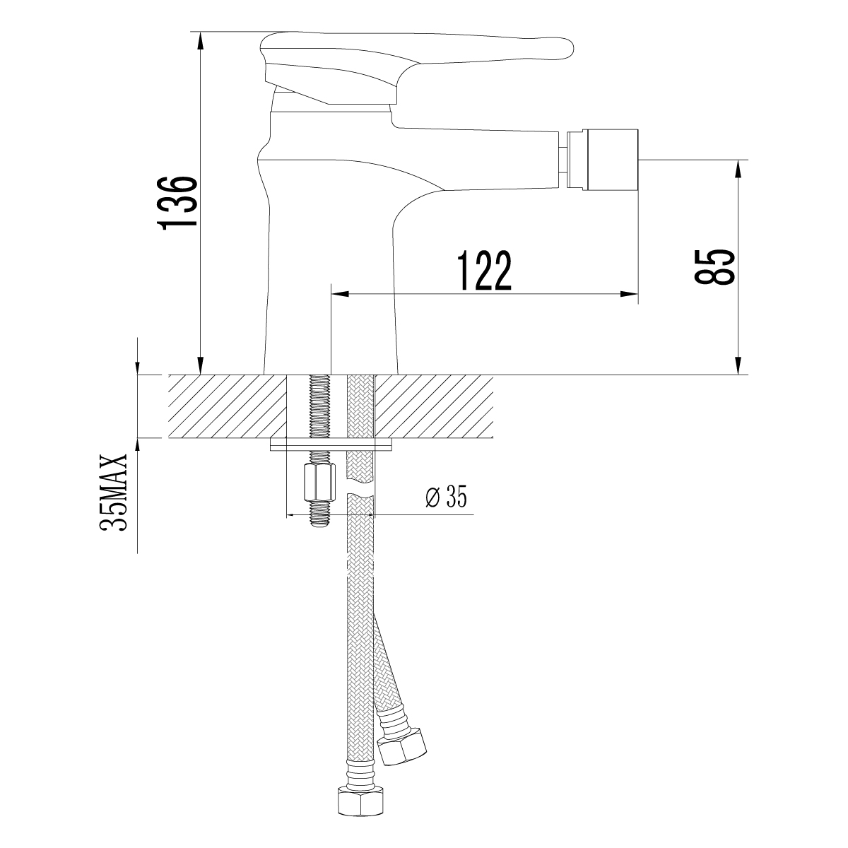 Смеситель для биде Lemark Status LM4408C