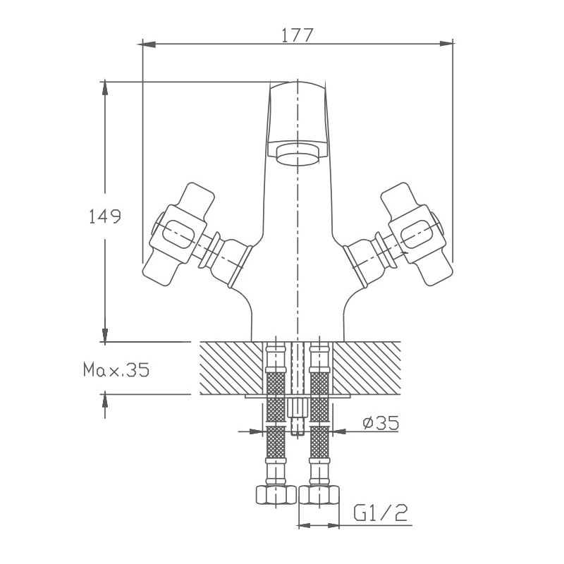 Смеситель для раковины Haiba HB18 HB1018