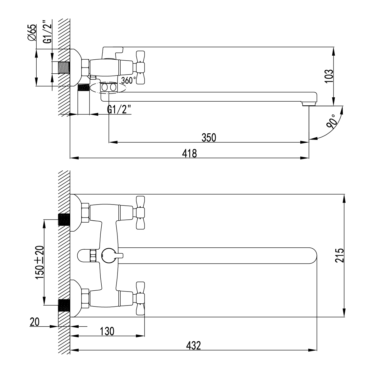 Универсальный смеситель Lemark Benefit LM2512C