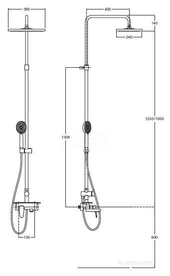 Душевая стойка Roca Even-M 5A9C90C00