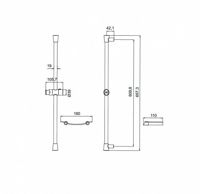 Душевая штанга IDDIS Sicily SIC6500i17