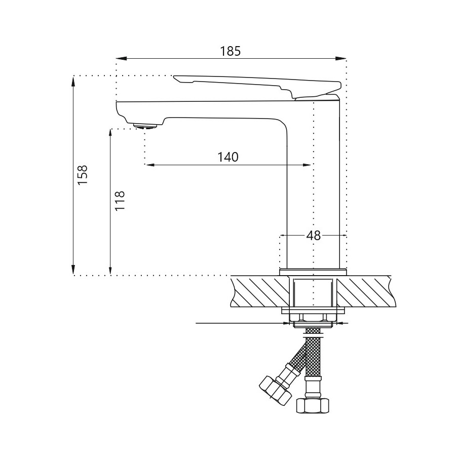 Смеситель для раковины Haiba HB10817-7 черный