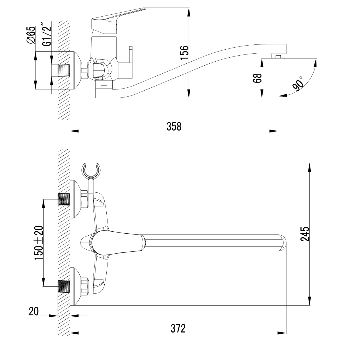 Универсальный смеситель Lemark Partner LM6553C