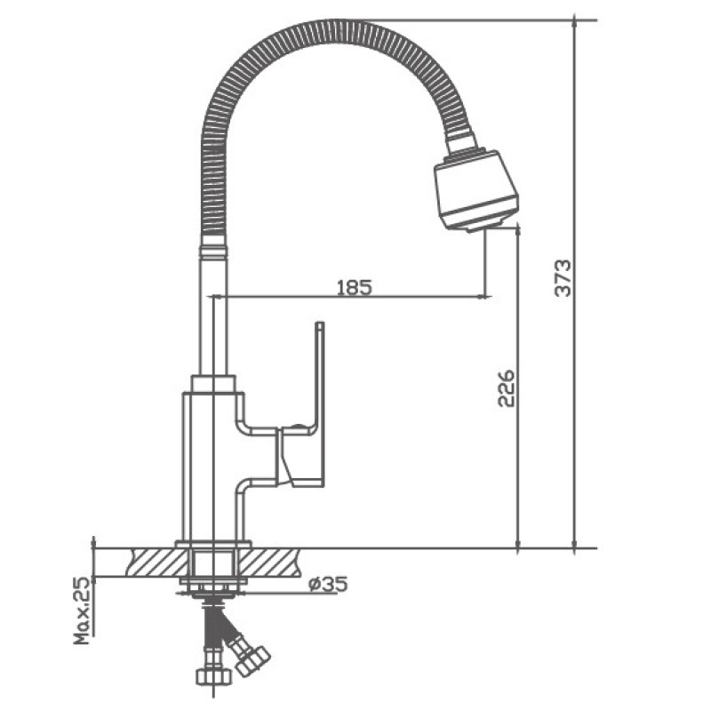 Смеситель для кухни Haiba HB615 HB73615