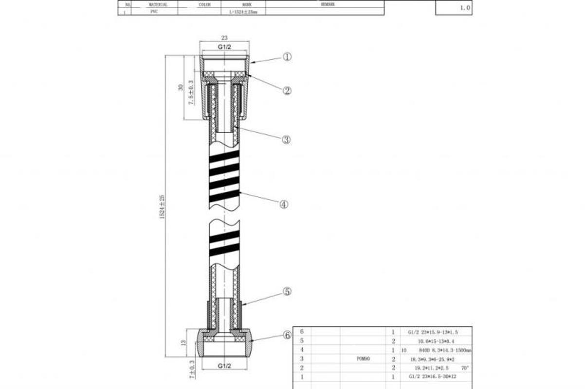 Душевой шланг Bravat P7233CP-RUS армированный