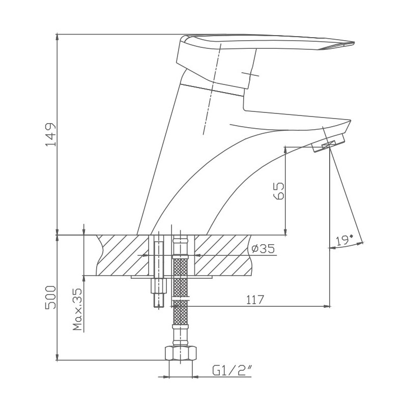 Смеситель для раковины Haiba HB07 HB1007