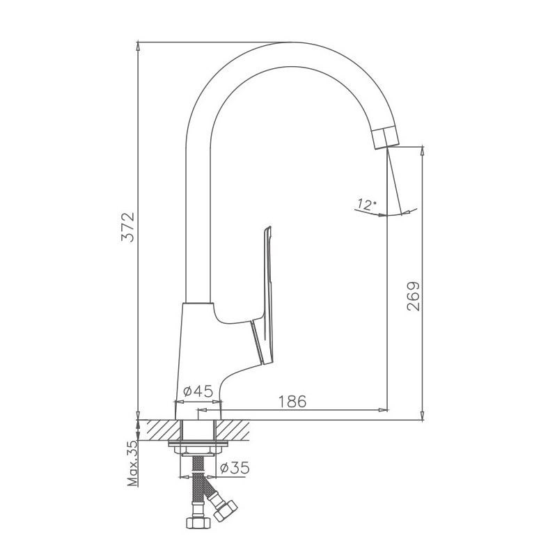 Смеситель для кухни Haiba HB595 HB70595