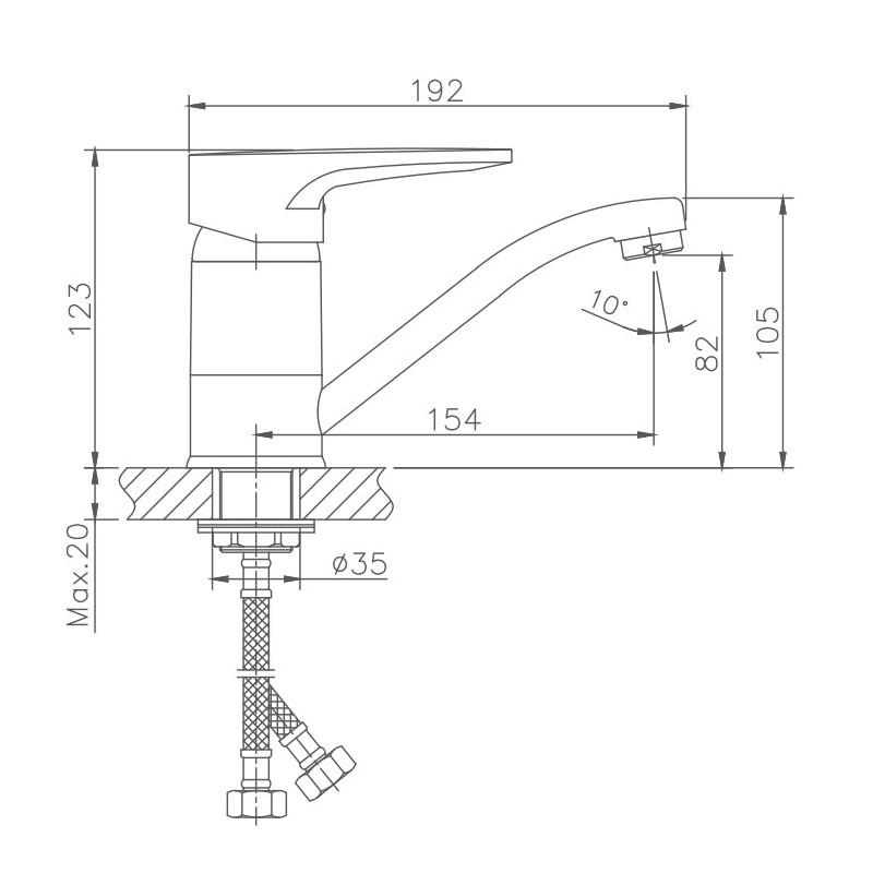 Смеситель для кухни Haiba HB68 HB4568-2