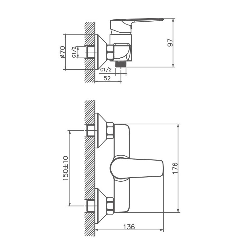 Смеситель для душа Haiba HB20563