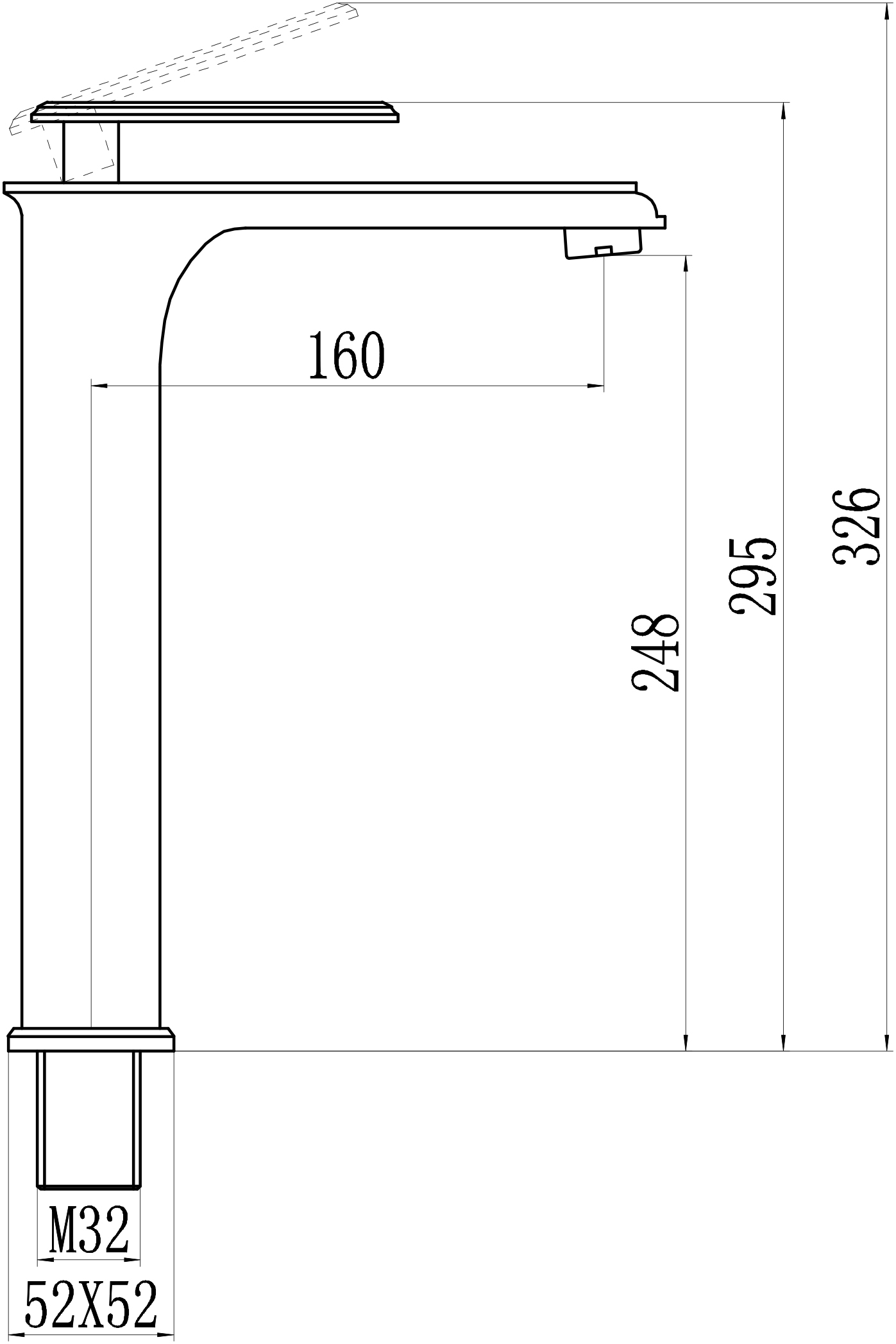 Смеситель для раковины Savol S-600101TG