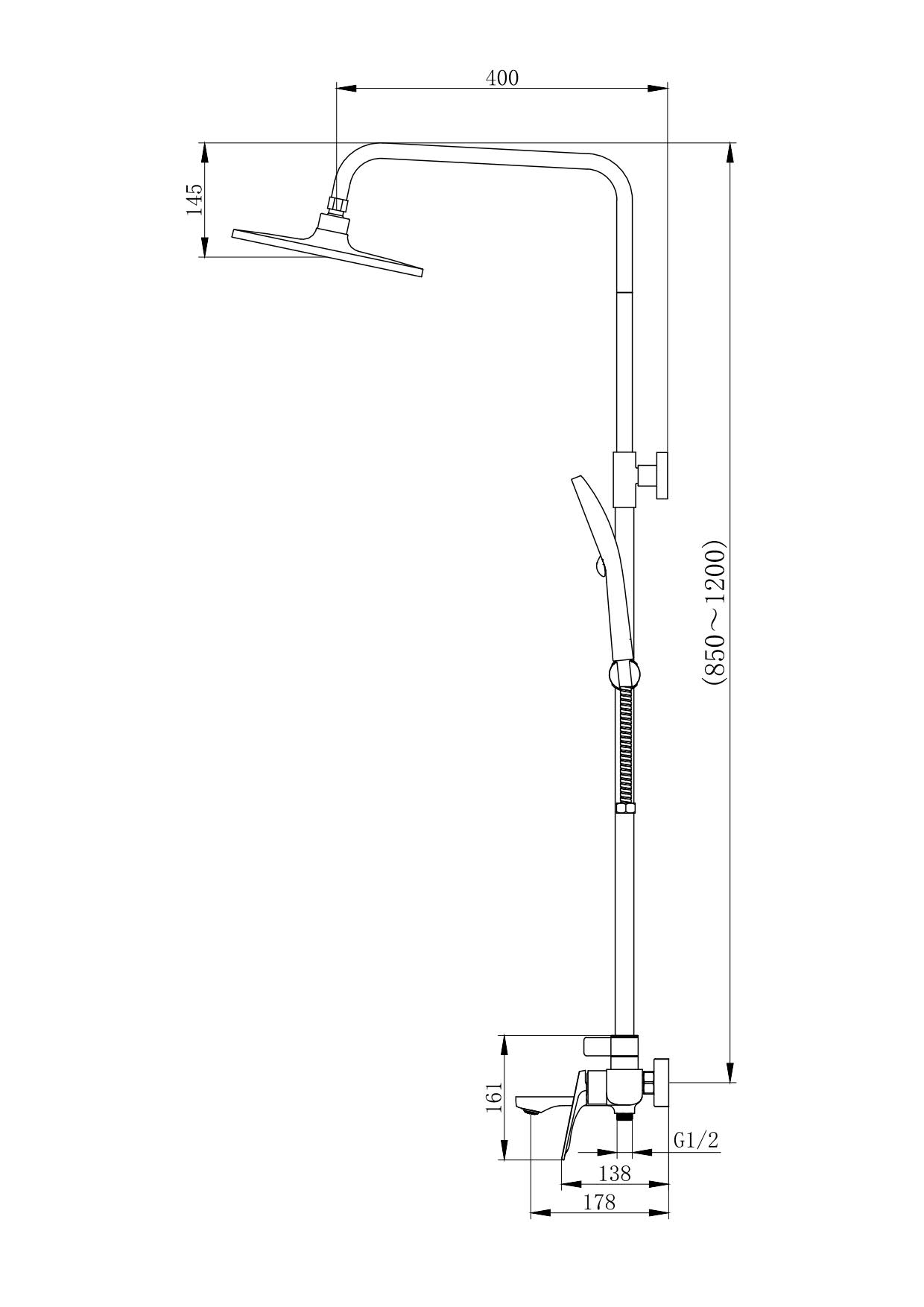 Душевая стойка Haiba HB24816 хром