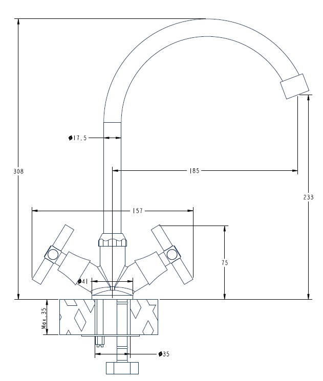 Смеситель для кухни ESKO Zurich ZH 519