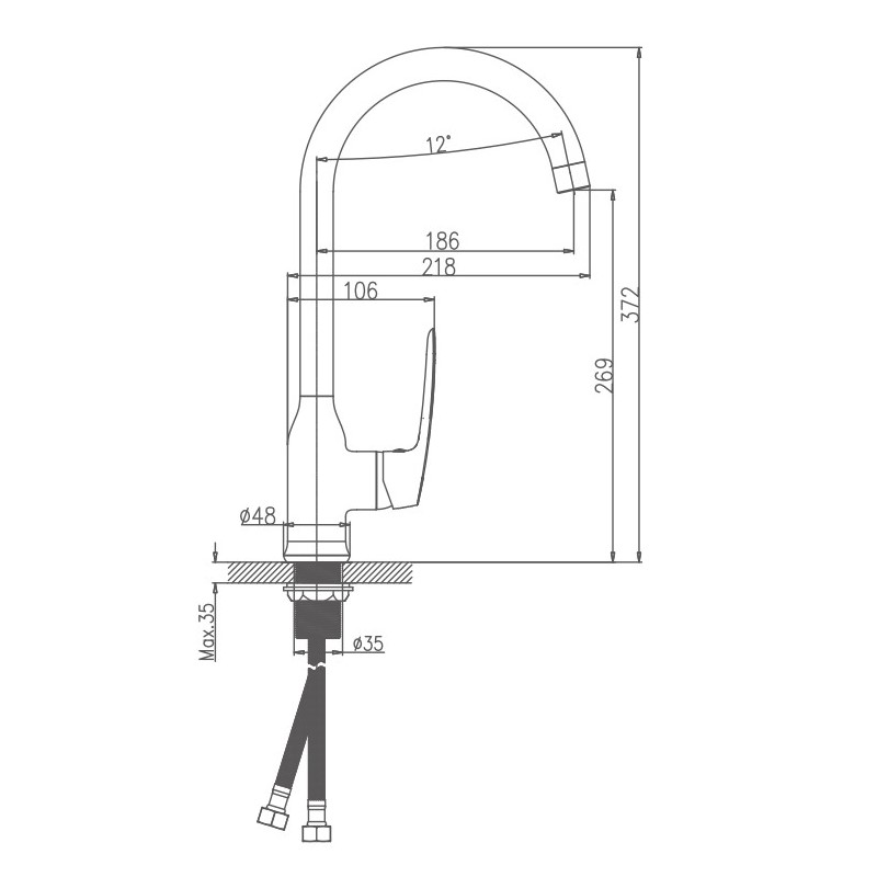 Смеситель для кухни Haiba HB183 HB70183