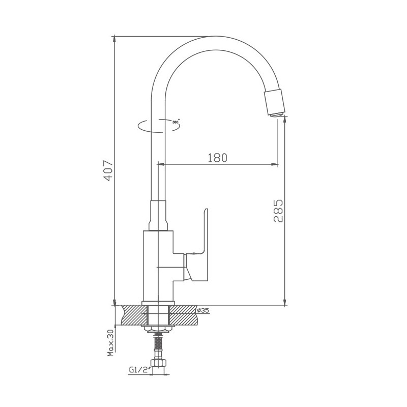 Смеситель для кухни Haiba HB505-8 HB73505-8