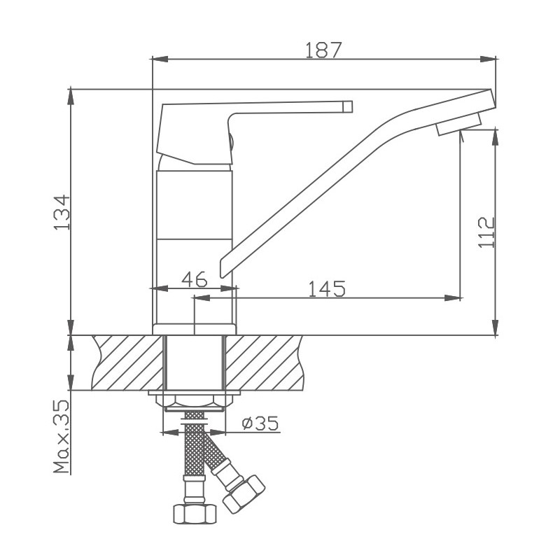 Смеситель для кухни Haiba HB45804-2