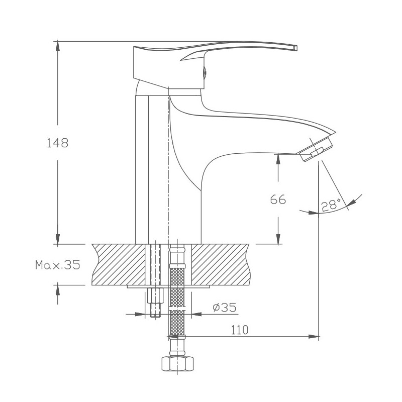 Смеситель для раковины Haiba HB70 HB1070