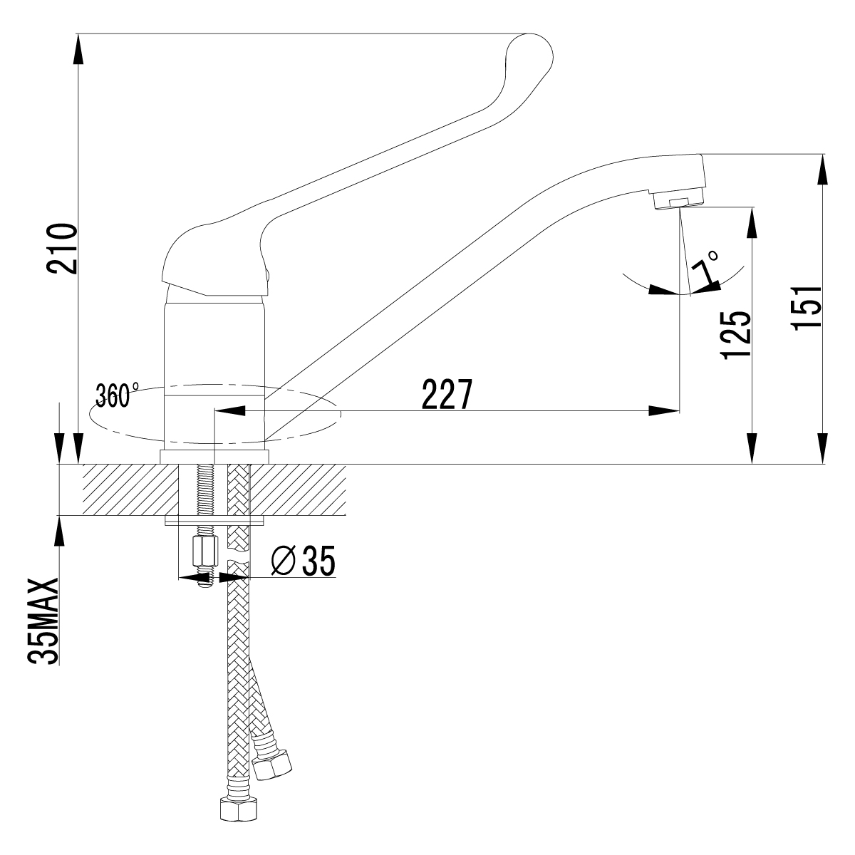 Смеситель для раковины Lemark Project LM4604C