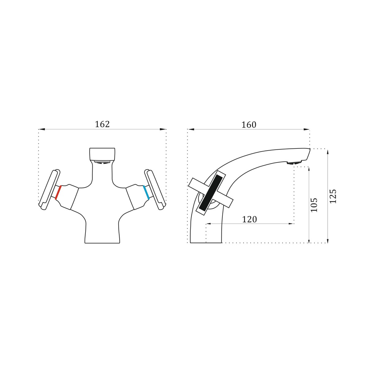 Смеситель для раковины BELZ B10832 хром