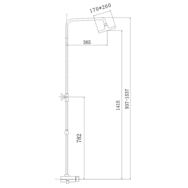 Душевая стойка Haiba HB2418 черная