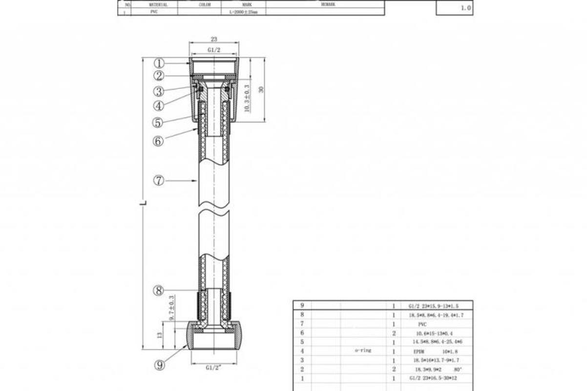 Душевой шланг Bravat P7231N-1-RUS