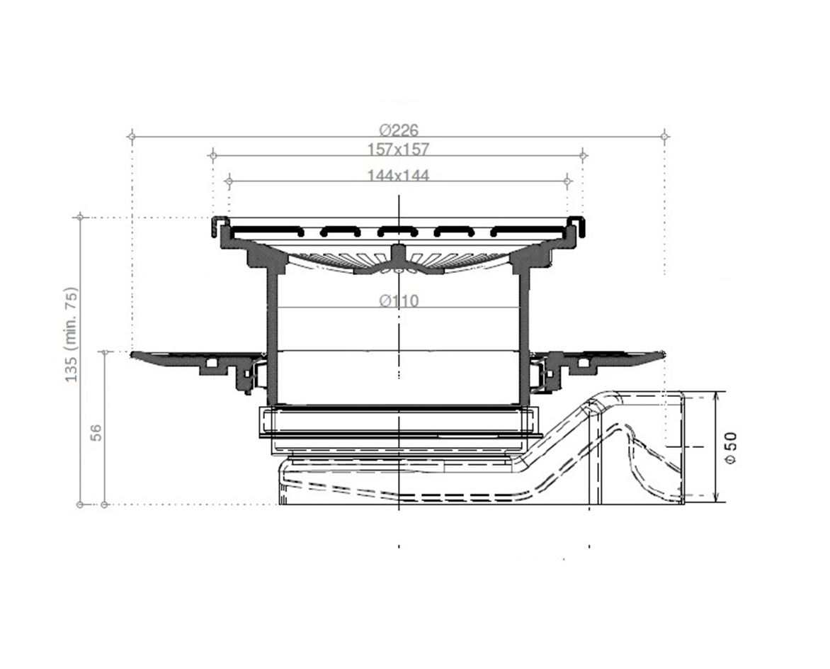 Душевой трап Pestan Confluo Standard Plate 8 13702560 15х15 см, хром